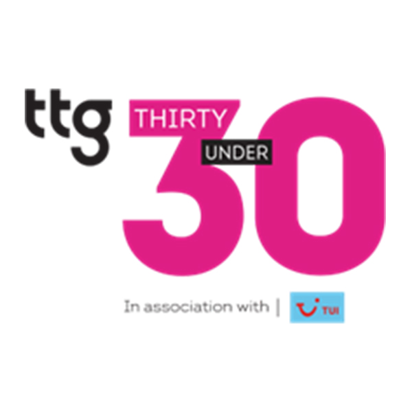 A graphic for ttg 30 under thirty which reads 'ttg THIRTY UNDER 30 in association with tui'.